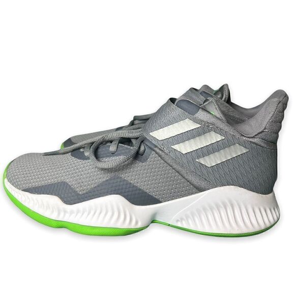 Mens Adidas‎ Explosive Bounce Basketball Grey Lime Green Shoes 6 main image 7